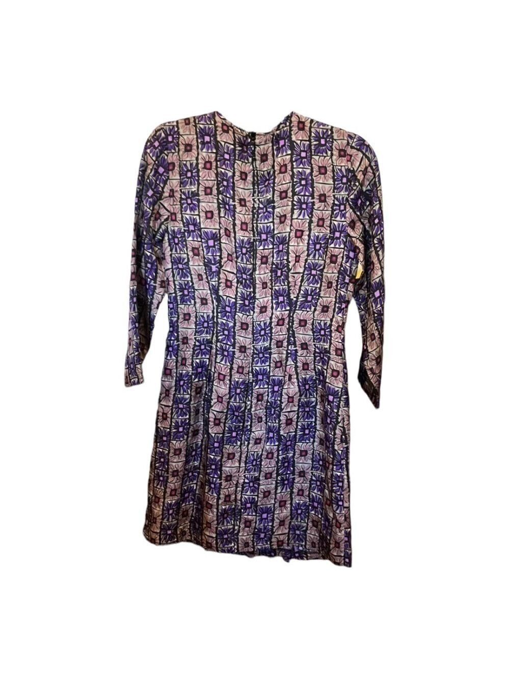 Plenty By Tracy Reese 100% Silk Floral Dress Ruffle Front Boho Size 6 - Picture 7 of 7